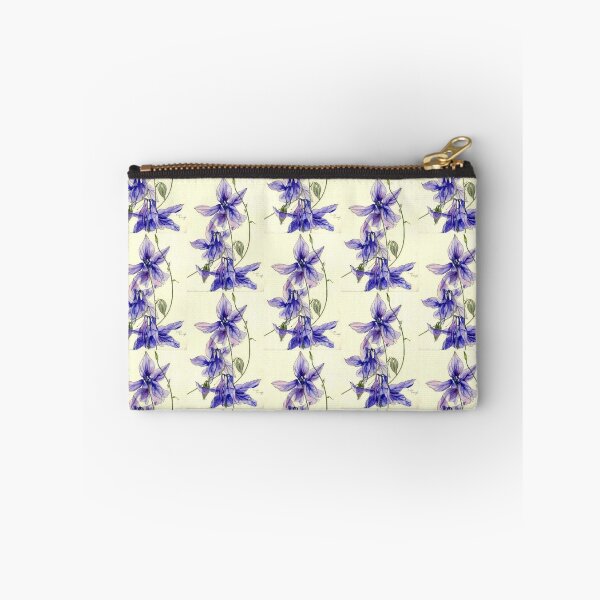 Item preview, Blue Columbine (aquilegia) flowers watercolour painting designed and sold by esvb.