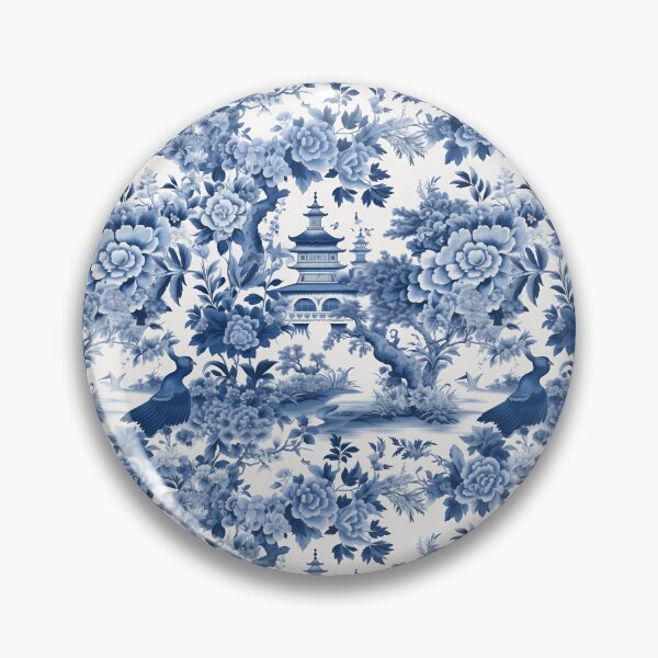 Item preview, Blue and White Chinoiserie designed and sold by YourPattern.
