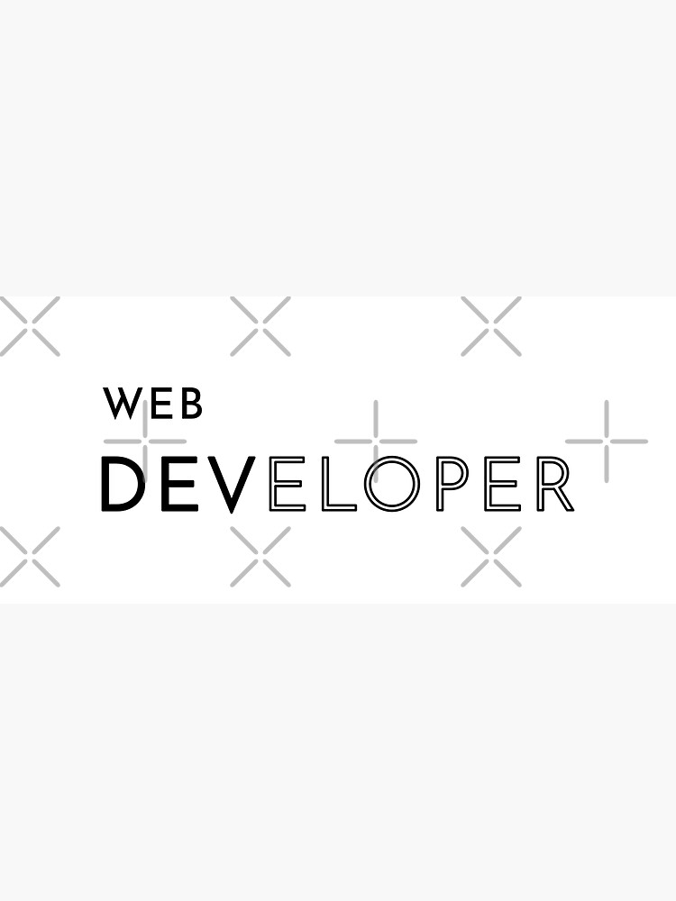 Thumbnail 3 of 3, Sticker, Web Developer (Inverted) designed and sold by developer-gifts.