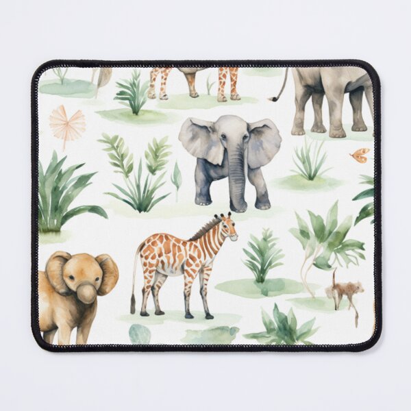 Aperçu de l'œuvre Safari aventure aquarelle transparente motif créée et vendue par PutsGroup.