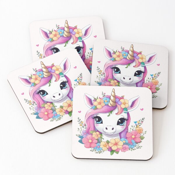 Item preview, Cute Baby Unicorn with Flowers designed and sold by Trace1234.
