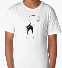 Black cat silhouette Long T-Shirt
