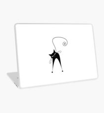 Black cat silhouette Laptop Skin