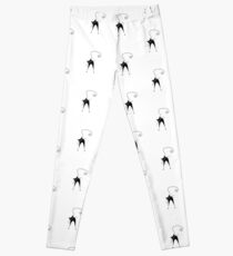 Black cat silhouette Leggings