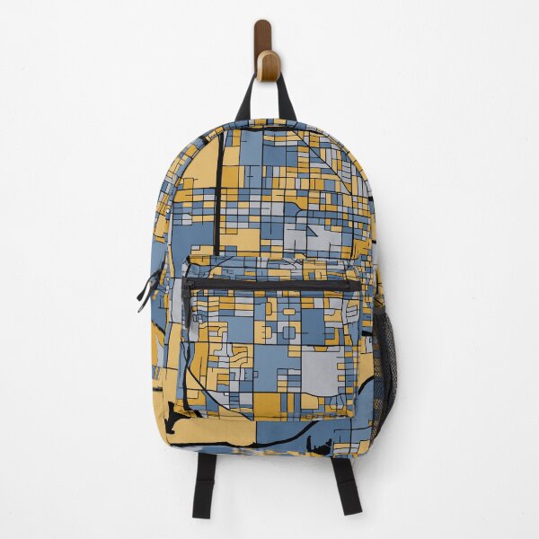 Item preview, Phoenix Map Pattern in Blue & Gold designed and sold by PatternMaps.