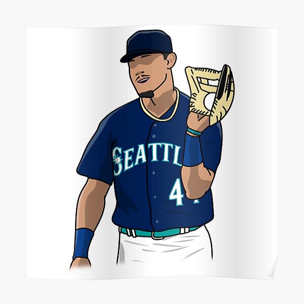 Julio Rodriguez Seattle Mariners Baseball Splash Art Poster 