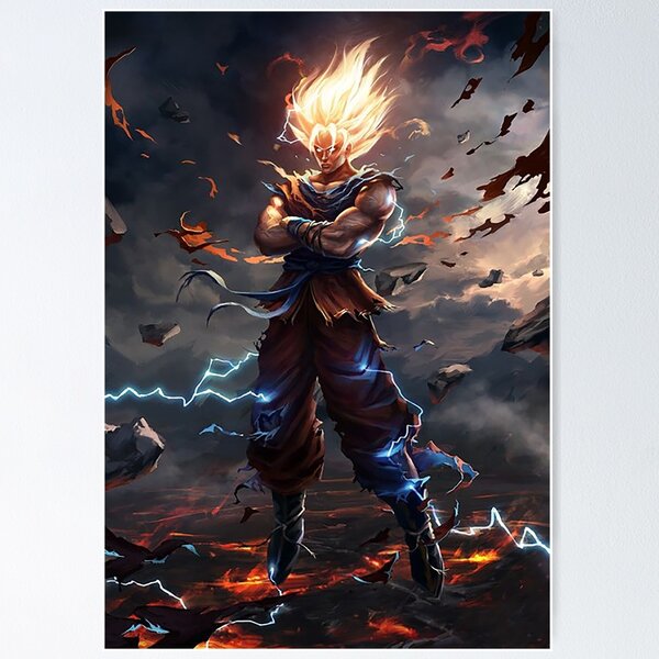 Goku SSJ Blue Bomb Poster for Sale by Aristote