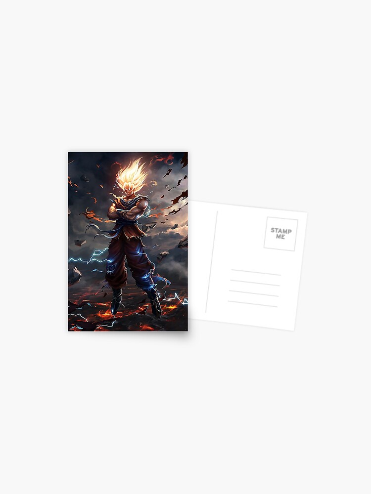 Goku SSJ Blue Greeting Card for Sale by Aristote