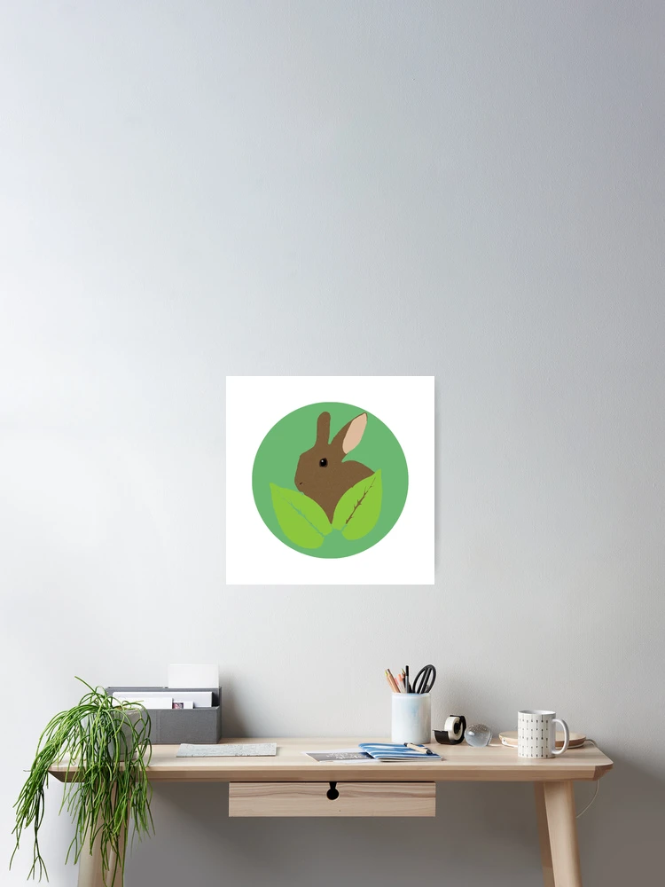 Thumbnail 2 of 3, Poster, Rabbit designed and sold by BasicDesignsDK.