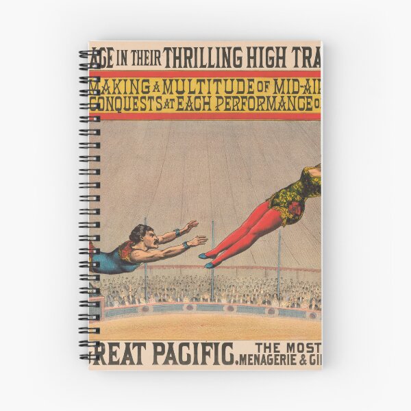 Item preview, STK501883A-Vintage circus poster of trapeze performers. designed and sold by StocktrekImages.
