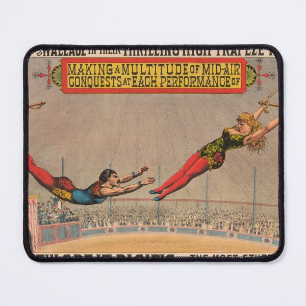 Item preview, STK501883A-Vintage circus poster of trapeze performers. designed and sold by StocktrekImages.