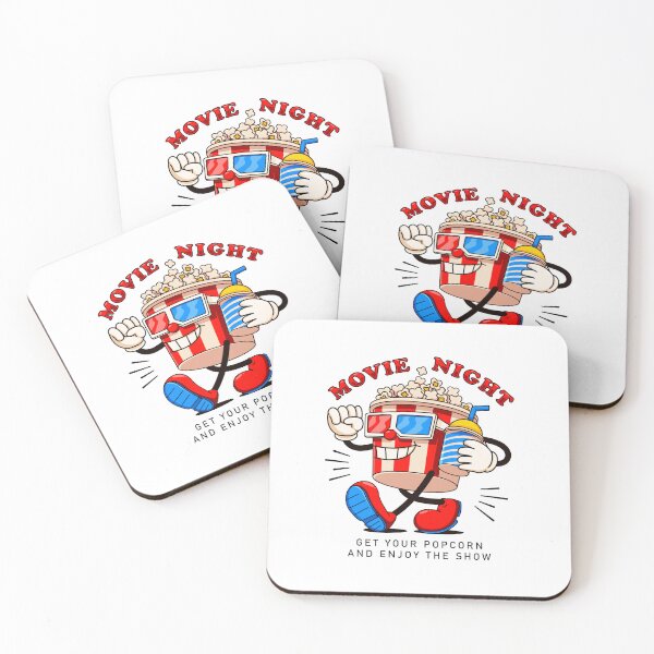 Item preview, Movie night. Popcorn cartoon mascot will watch the movie designed and sold by Kevyn Adha.