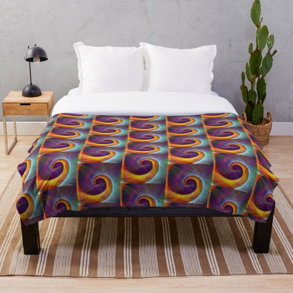 Fibonacci spiral, linify Throw Blanket