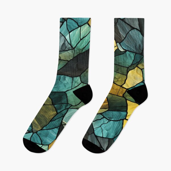 Aperçu de l'œuvre Motif fantaisie coloré vert or essence turquoise ornements nobles créée et vendue par G-M-Designs.
