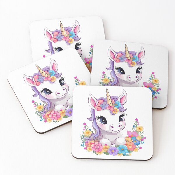 Item preview, Adorable Baby Unicorn with flowers designed and sold by Trace1234.