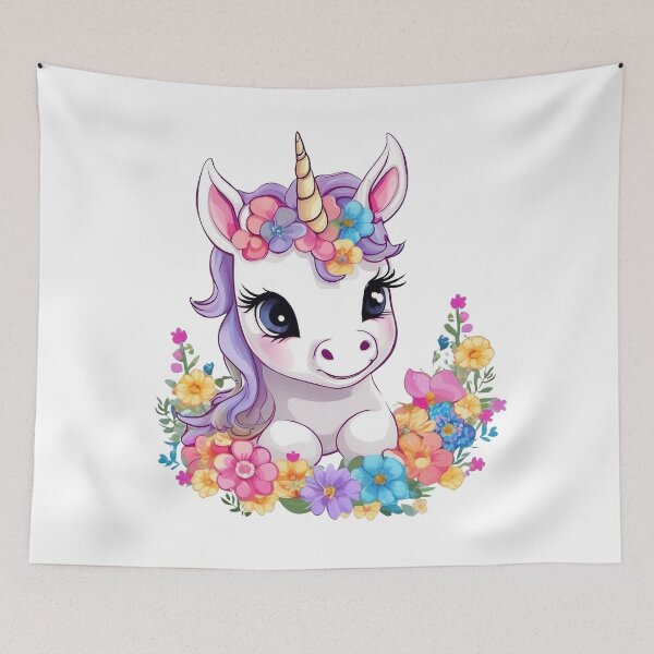 Item preview, Adorable Baby Unicorn with flowers designed and sold by Trace1234.