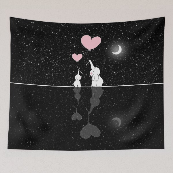 Item preview, Elephants Love Starry Night designed and sold by maryedenoa.