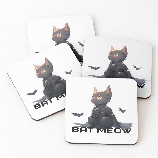 Item preview, BAT MEOW / WHITE designed and sold by hanandgil.