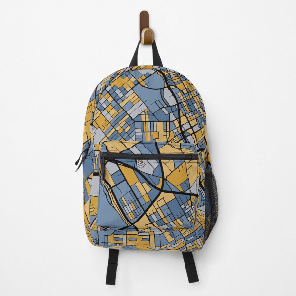 Item preview, San Jose Map Pattern in Blue & Gold designed and sold by PatternMaps.