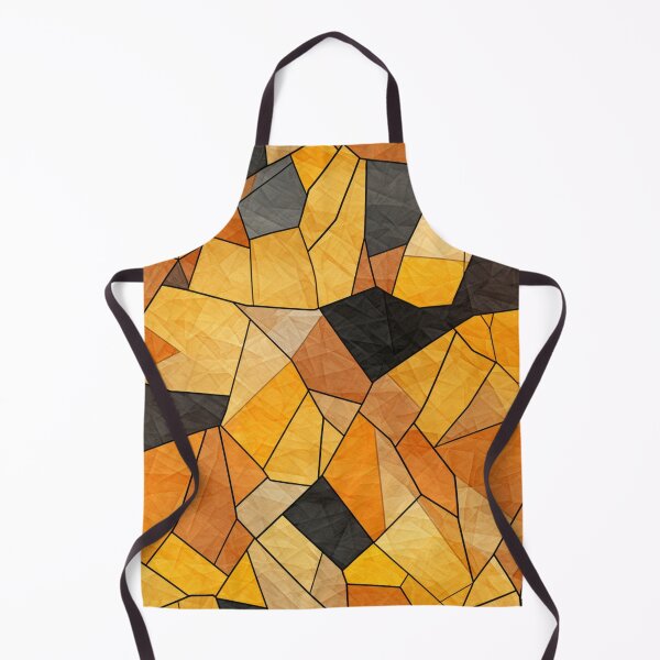 Aperçu de l'œuvre Motif fantaisie coloré jaune orange or ocre brun ornements créée et vendue par G-M-Designs.