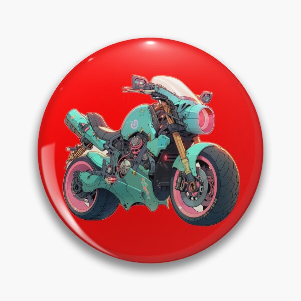 Item preview, Pink And Green Motorcycle Anime Style designed and sold by jenmountainen.