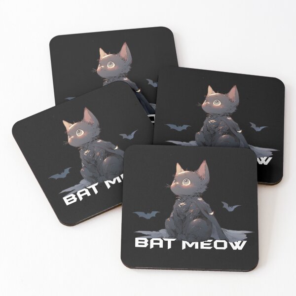 Item preview, BAT MEOW / BLACK designed and sold by hanandgil.