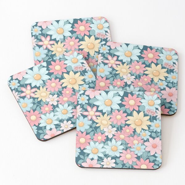 Item preview, Vintage Style Pastel Blooming Flowers designed and sold by Puristock.