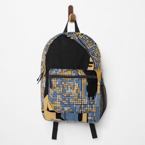Item preview, Seattle Map Pattern in Blue & Gold designed and sold by PatternMaps.