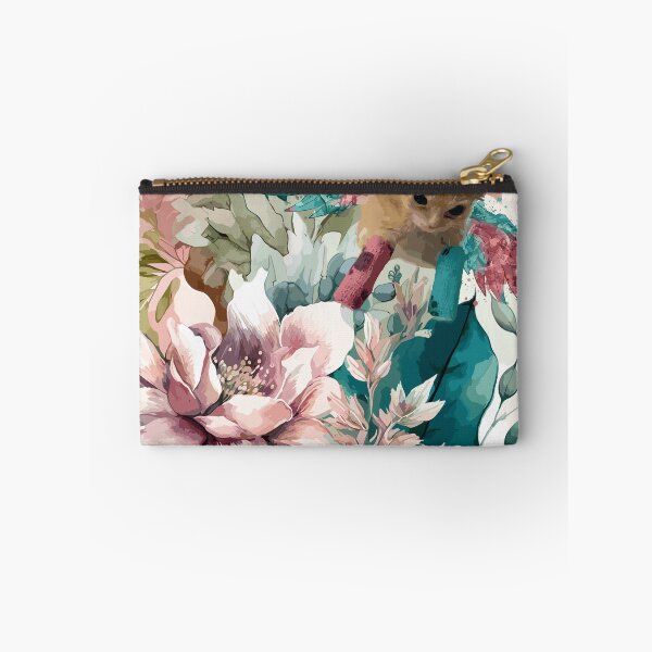 Item preview, Tater Tot now flying in Heavens garden - pastel color floral painting designed and sold by EmeraldeaArt.