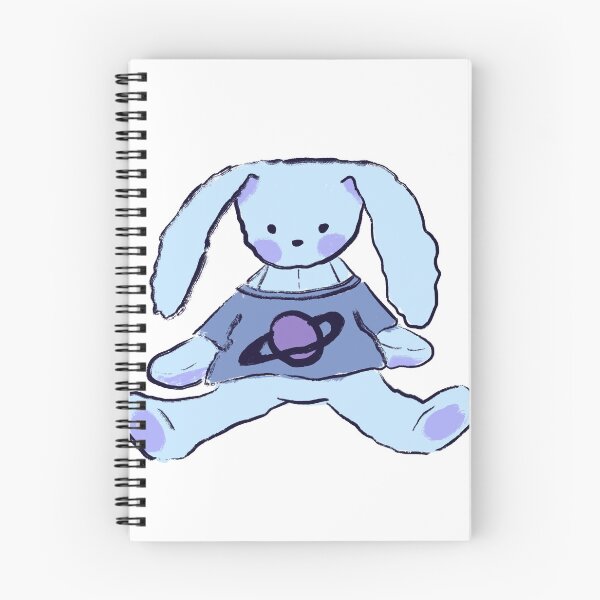Item preview, aesthetic blue bunny rabbit stuffy designed and sold by KISAYOGURT.