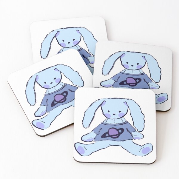 Item preview, aesthetic blue bunny rabbit stuffy designed and sold by KISAYOGURT.