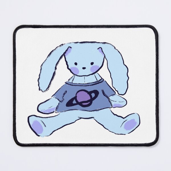 Item preview, aesthetic blue bunny rabbit stuffy designed and sold by KISAYOGURT.
