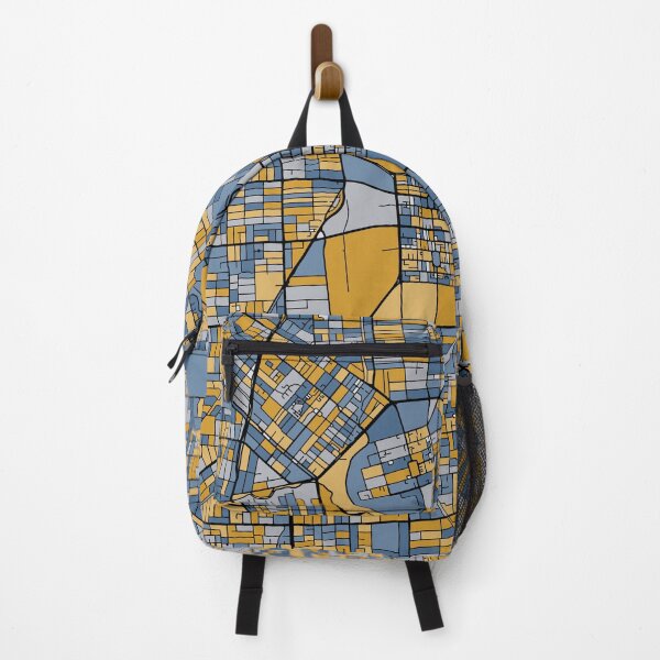 Artikelvorschau, Adelaide-Kartenmuster in Blau und Gold entworfen und verkauft von PatternMaps.