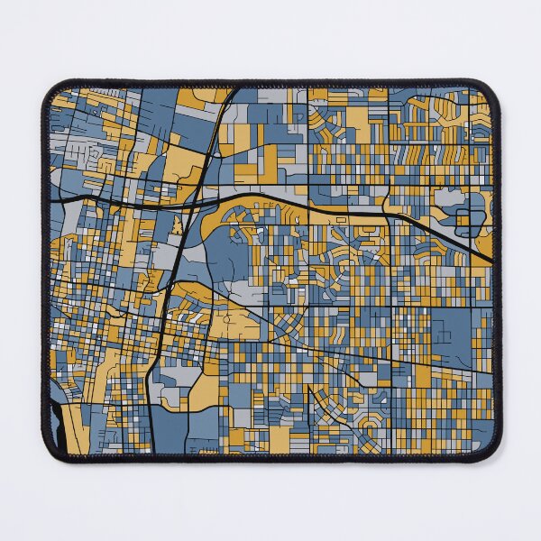 Item preview, Albuquerque Map Pattern in Blue & Gold designed and sold by PatternMaps.