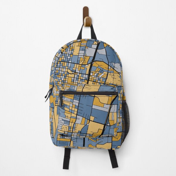 Item preview, Albuquerque Map Pattern in Blue & Gold designed and sold by PatternMaps.