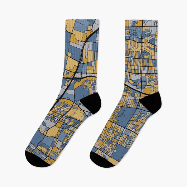 Artikelvorschau, Albuquerque-Kartenmuster in Blau und Gold entworfen und verkauft von PatternMaps.