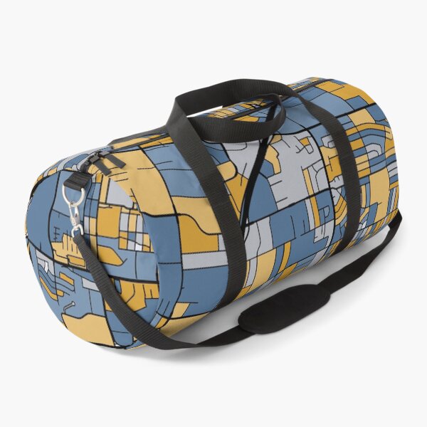 Item preview, Albuquerque Map Pattern in Blue & Gold designed and sold by PatternMaps.