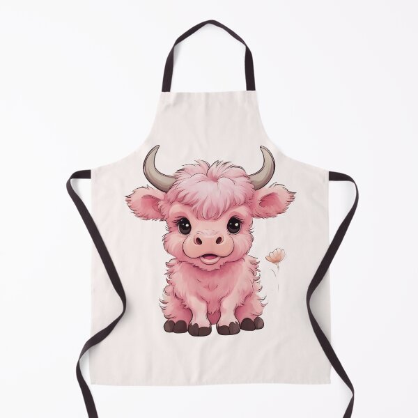 Item preview, Cute Pink Fluffy Highlands Scottish Cow designed and sold by Trace1234.