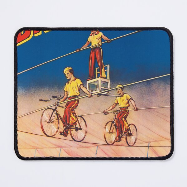 Item preview, STK501890A-Vintage circus poster showing high wire acrobats. designed and sold by StocktrekImages.