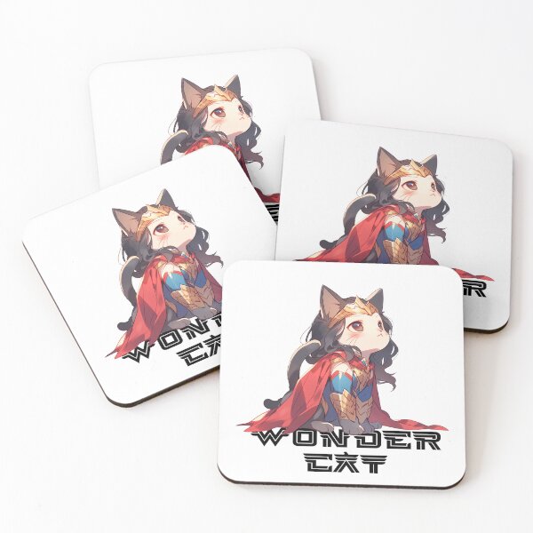 Item preview, WONDER CAT / WHITE designed and sold by hanandgil.