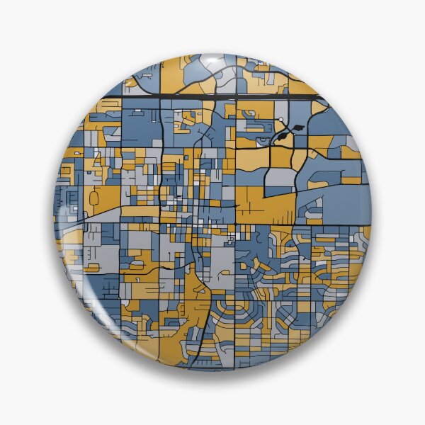 Item preview, Arlington Map Pattern in Blue & Gold designed and sold by PatternMaps.