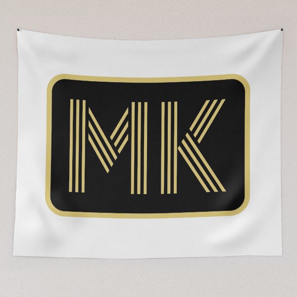 Item preview, MK Initials Gold Geometric Letters designed and sold by Jeallan Designs.
