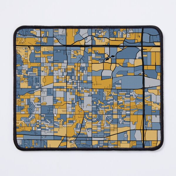 Item preview, Arlington Map Pattern in Blue & Gold designed and sold by PatternMaps.