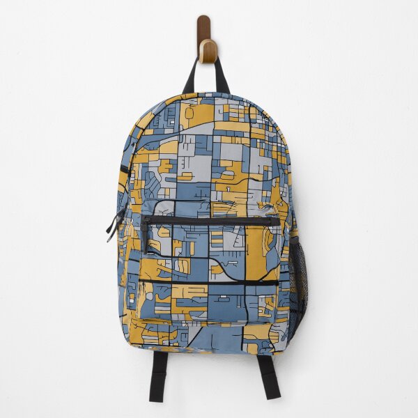 Item preview, Arlington Map Pattern in Blue & Gold designed and sold by PatternMaps.