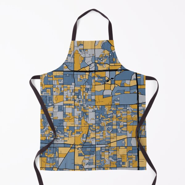 Item preview, Arlington Map Pattern in Blue & Gold designed and sold by PatternMaps.