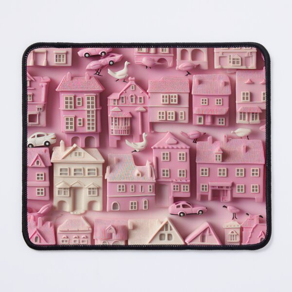 Item preview, Pink Biscuit City Seamless Pattern designed and sold by Promptagram.