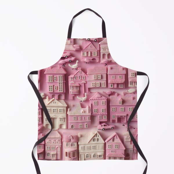 Aperçu de l'œuvre Modèle sans couture de ville biscuit rose créée et vendue par Promptagram.