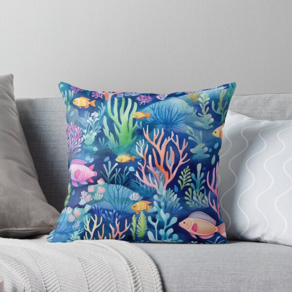 Item preview, Ocean Wonders Marine Watercolor Seamless Pattern designed and sold by PutsGroup.