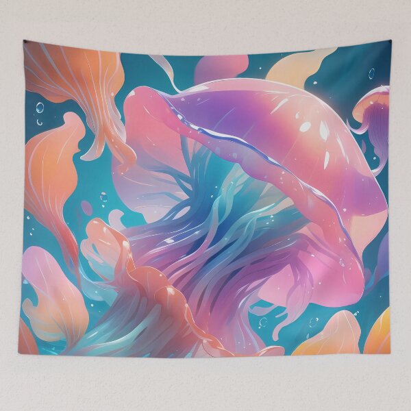 Item preview, A jellyfish in the ocean designed and sold by Carmillai.