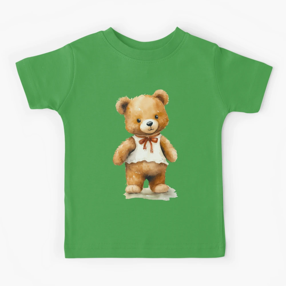 Green Teddy Bear Logo T-Shirt - kids atelier